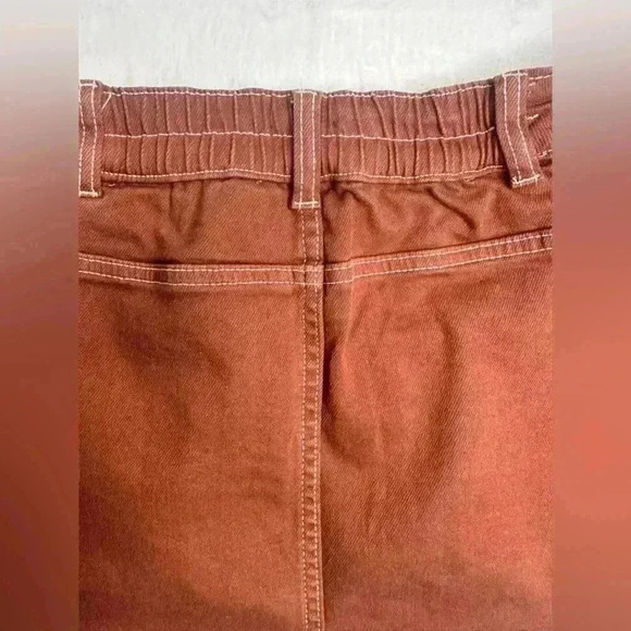 Women's Denim Cargo Mini Skirt Wild Fable color brown - Picture 9 of 16